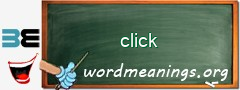 WordMeaning blackboard for click